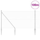 vidaXL Kerítés oszlopokkal Ezüst 1 x 100 m PVC-bevonatos acél