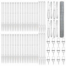 vidaXL Kerítés oszlopokkal Ezüst 1.2 x 100 m PVC-bevonatos acél