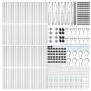 vidaXL Kerítés oszlopokkal Ezüst 1.2 x 100 m PVC-bevonatos acél