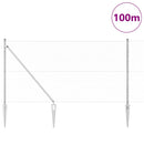 vidaXL Kerítés oszlopokkal Ezüst 1.4 x 100 m PVC-bevonatos acél