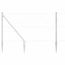 vidaXL Kerítés oszlopokkal Ezüst 1.4 x 100 m PVC-bevonatos acél