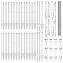 vidaXL Kerítés oszlopokkal Ezüst 1.5 x 100 m PVC-bevonatos acél