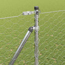 vidaXL Kerítés oszlopokkal Ezüst 1.6 x 100 m PVC-bevonatos acél