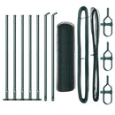 vidaXL Kerítés oszlopokkal Zöld 0,4 x 10 m PVC-bevonatos acél