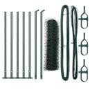 vidaXL Kerítés oszlopokkal Zöld 0,6 x 10 m PVC-bevonatos acél