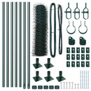 vidaXL Kerítés oszlopokkal Zöld 0,6 x 10 m PVC-bevonatos acél