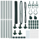 vidaXL Kerítés oszlopokkal Zöld 0.8 x 10 m PVC-bevonatos acél