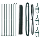 vidaXL Kerítés oszlopokkal Zöld 0.8 x 10 m PVC-bevonatos acél