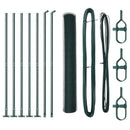 vidaXL Kerítés oszlopokkal Zöld 1.2 x 10 m PVC-bevonatos acél