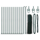 vidaXL Kerítés oszlopokkal Zöld 0,6 x 25 m PVC-bevonatos acél