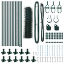 vidaXL Kerítés oszlopokkal Zöld 0,6 x 25 m PVC-bevonatos acél