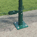 vidaXL Kerítés oszlopokkal Zöld 0.8 x 25 m PVC-bevonatos acél