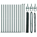 vidaXL Kerítés oszlopokkal Zöld 0.8 x 25 m PVC-bevonatos acél