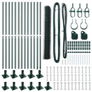 vidaXL Kerítés oszlopokkal Zöld 1 x 25 m PVC-bevonatos acél