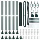 vidaXL Kerítés oszlopokkal Zöld 1.2 x 25 m PVC-bevonatos acél