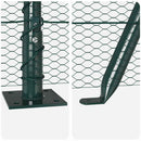 vidaXL Hatszögletű kerítés beton alappal 25 x 1,6 m PVC-bevonatos acél