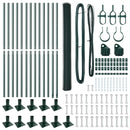 vidaXL Kerítés oszlopokkal Zöld 1.6 x 25 m PVC-bevonatos acél