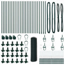 vidaXL Kerítés oszlopokkal Zöld 0.4 x 50 m PVC-bevonatos acél