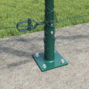 vidaXL Kerítés oszlopokkal Zöld 1.2 x 50 m PVC-bevonatos acél