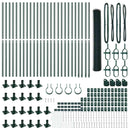 vidaXL Kerítés oszlopokkal Zöld 1.2 x 50 m PVC-bevonatos acél