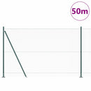 vidaXL Hatszögletű kerítés beton alappal 50 x 1,4 m PVC-bevonatos acél