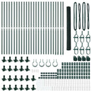 vidaXL Kerítés oszlopokkal Zöld 1.6 x 50 m PVC-bevonatos acél