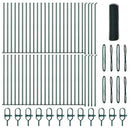 vidaXL Kerítés oszlopokkal Zöld 1 x 100 m PVC-bevonatos acél