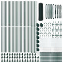 vidaXL Kerítés oszlopokkal Zöld 1 x 100 m PVC-bevonatos acél