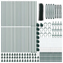 vidaXL Kerítés oszlopokkal Zöld 1 x 100 m PVC-bevonatos acél