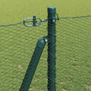 vidaXL Kerítés oszlopokkal Zöld 1.2 x 100 m PVC-bevonatos acél