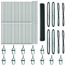 vidaXL Kerítés oszlopokkal Zöld 1.2 x 100 m PVC-bevonatos acél