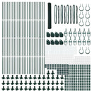 vidaXL Kerítés oszlopokkal Zöld 1.2 x 100 m PVC-bevonatos acél