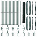 vidaXL Kerítés oszlopokkal Zöld 1.2 x 100 m PVC-bevonatos acél