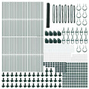 vidaXL Kerítés oszlopokkal Zöld 1.2 x 100 m PVC-bevonatos acél