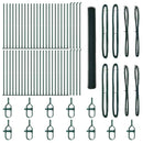 vidaXL Kerítés oszlopokkal Zöld 1.4 x 100 m PVC-bevonatos acél