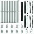 vidaXL Kerítés oszlopokkal Zöld 1.5 x 100 m PVC-bevonatos acél