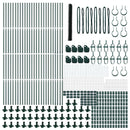 vidaXL Kerítés oszlopokkal Zöld 1.6 x 100 m PVC-bevonatos acél