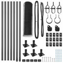 vidaXL Kerítés oszlopokkal Szürke 0,6 x 10 m PVC-bevonatos acél