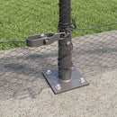 vidaXL Kerítés oszlopokkal Szürke 1 x 10 m PVC-bevonatos acél