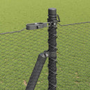 vidaXL Kerítés oszlopokkal Szürke 1.4 x 10 m PVC-bevonatos acél