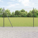 vidaXL Kerítés oszlopokkal Szürke 1.4 x 10 m PVC-bevonatos acél