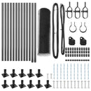 vidaXL Kerítés oszlopokkal Szürke 0,4 x 25 m PVC-bevonatos acél