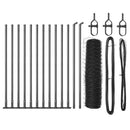 vidaXL Kerítés oszlopokkal Szürke 0,4 x 25 m PVC-bevonatos acél