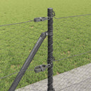 vidaXL Kerítés oszlopokkal Szürke 0.5 x 25 m PVC-bevonatos acél