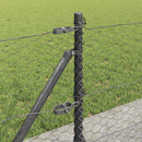 vidaXL Kerítés oszlopokkal Szürke 0.5 x 25 m PVC-bevonatos acél