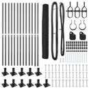 vidaXL Kerítés oszlopokkal Szürke 1 x 25 m PVC-bevonatos acél