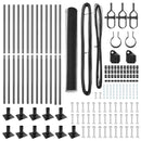 vidaXL Kerítés oszlopokkal Szürke 1.2 x 25 m PVC-bevonatos acél