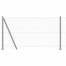 vidaXL Kerítés oszlopokkal Szürke 1.2 x 25 m PVC-bevonatos acél