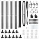 vidaXL Kerítés oszlopokkal Szürke 1.6 x 25 m PVC-bevonatos acél