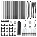 vidaXL Kerítés oszlopokkal Szürke 0.8 x 50 m PVC-bevonatos acél